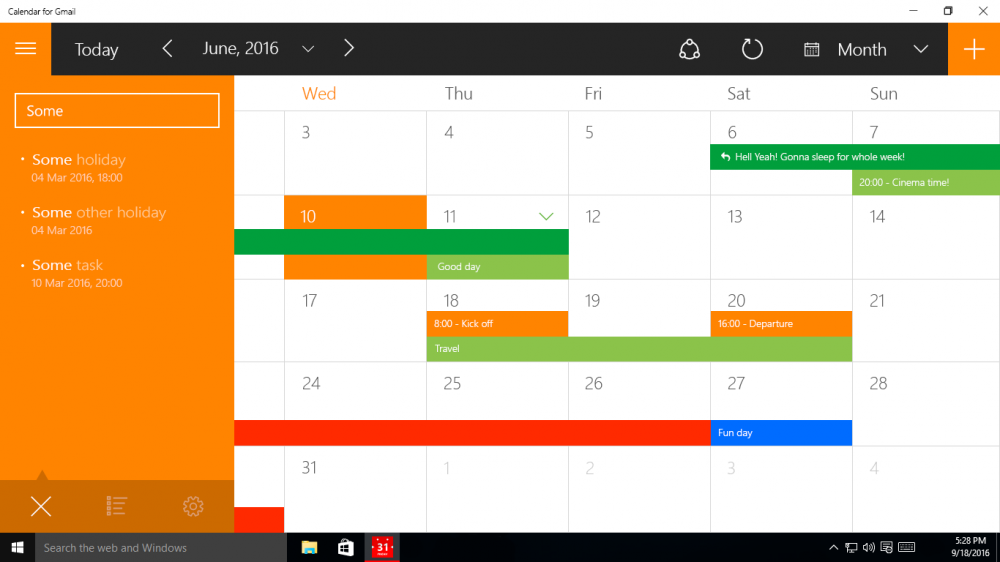 Calendar for Gmail Plan your days, months and even years properly